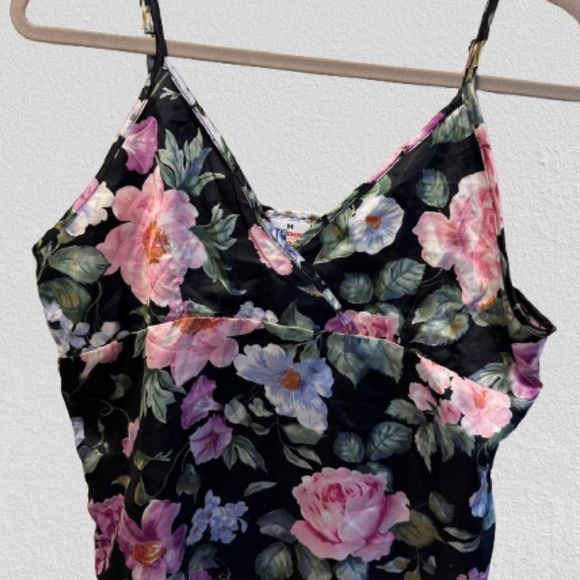 Vintage “Good To Go” Floral Satin Cami – Size M - Picture 2 of 7